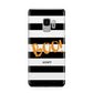 Black White Striped Boo Samsung Galaxy S9 Case