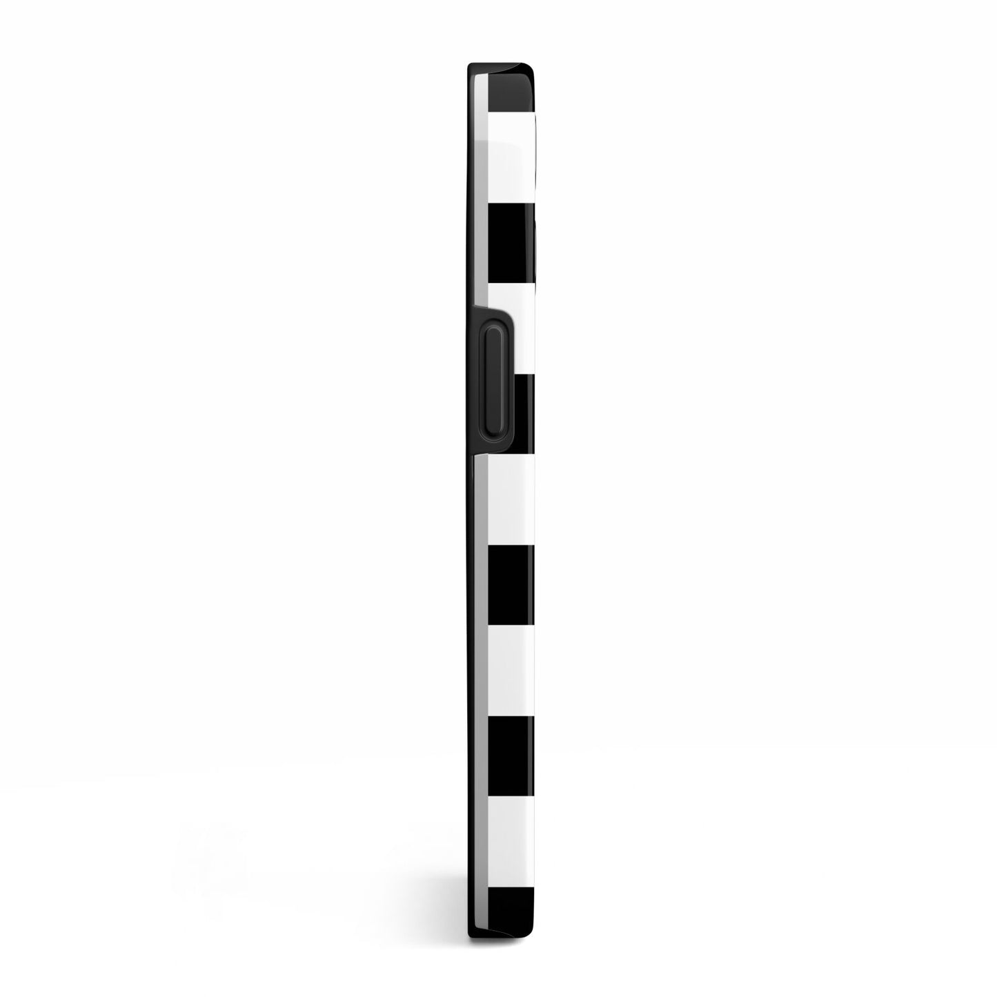 Black White Striped Boo iPhone 13 Pro Side Image 3D Tough Case
