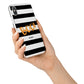 Black White Striped Boo iPhone X Bumper Case on Silver iPhone Alternative Image 2