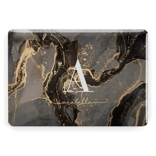 Black and Gold Marble Apple MacBook Case