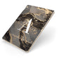 Black and Gold Marble Apple iPad Case on Gold iPad Side View