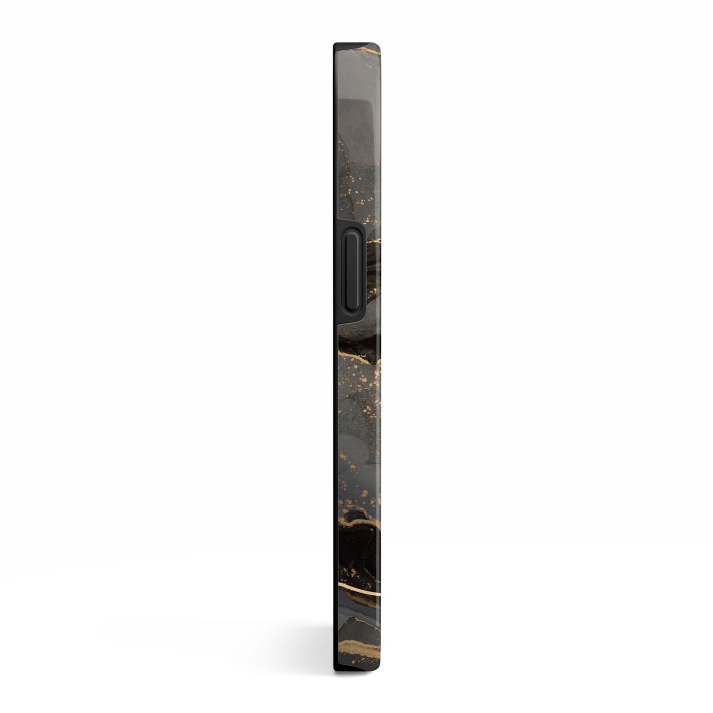 Black and Gold Marble iPhone 13 Side Image 3D Tough Case