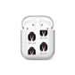 Black and Tan Coonhound Icon with Name AirPods Case