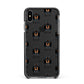 Black and Tan Coonhound Icon with Name Apple iPhone Xs Max Impact Case Black Edge on Black Phone