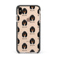 Black and Tan Coonhound Icon with Name Apple iPhone Xs Max Impact Case Black Edge on Gold Phone