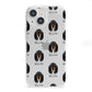 Black and Tan Coonhound Icon with Name iPhone 13 Mini Clear Bumper Case
