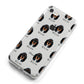 Black and Tan Coonhound Icon with Name iPhone 8 Bumper Case on Silver iPhone Alternative Image