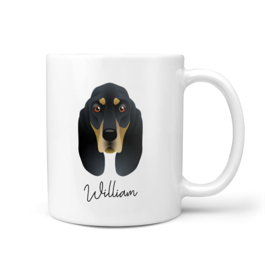 Black and Tan Coonhound Personalised 10oz Mug