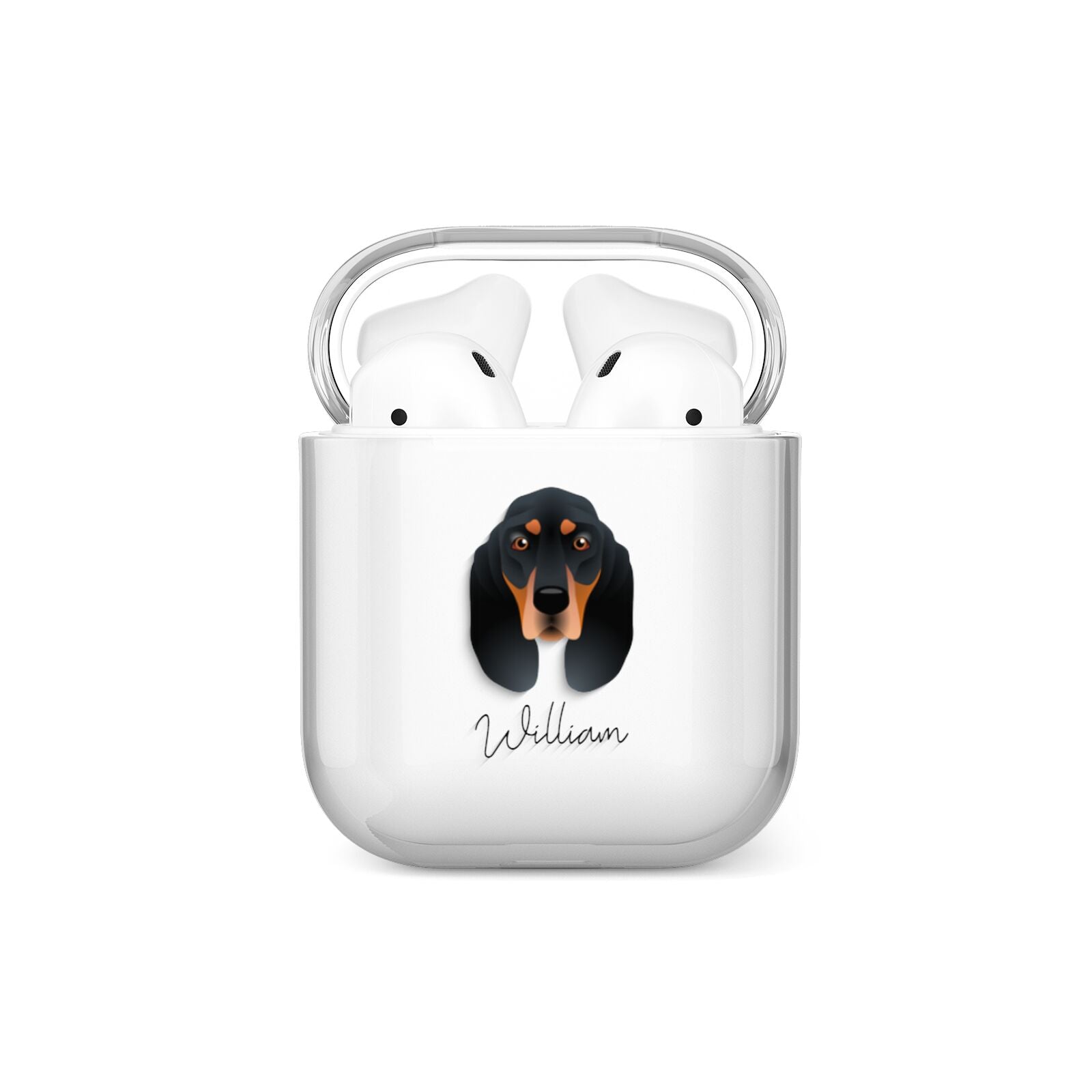 Black and Tan Coonhound Personalised AirPods Case