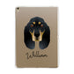 Black and Tan Coonhound Personalised Apple iPad Gold Case
