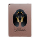 Black and Tan Coonhound Personalised Apple iPad Rose Gold Case
