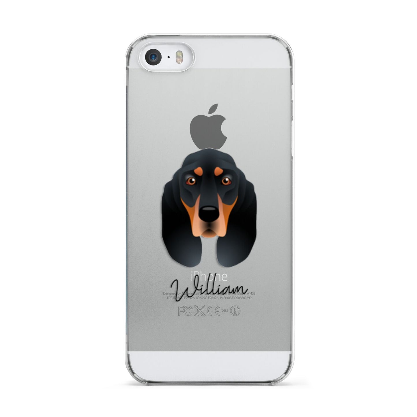 Black and Tan Coonhound Personalised Apple iPhone 5 Case