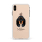 Black and Tan Coonhound Personalised Apple iPhone Xs Max Impact Case White Edge on Gold Phone