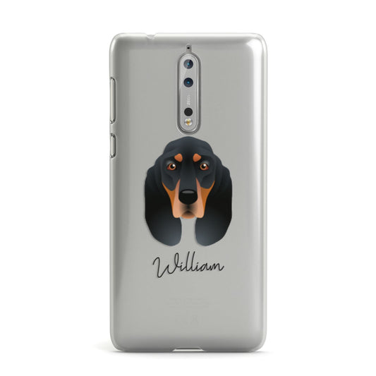 Black and Tan Coonhound Personalised Nokia Case