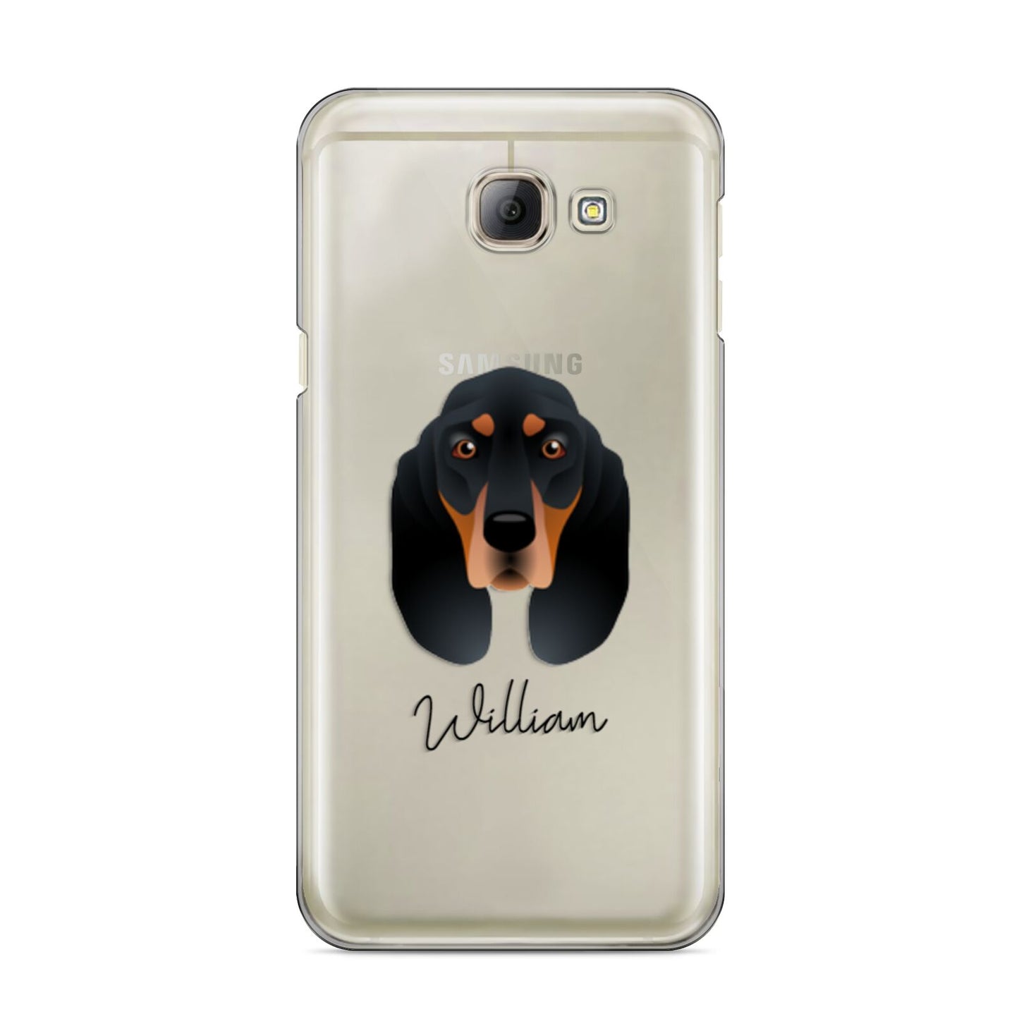 Black and Tan Coonhound Personalised Samsung Galaxy A8 2016 Case