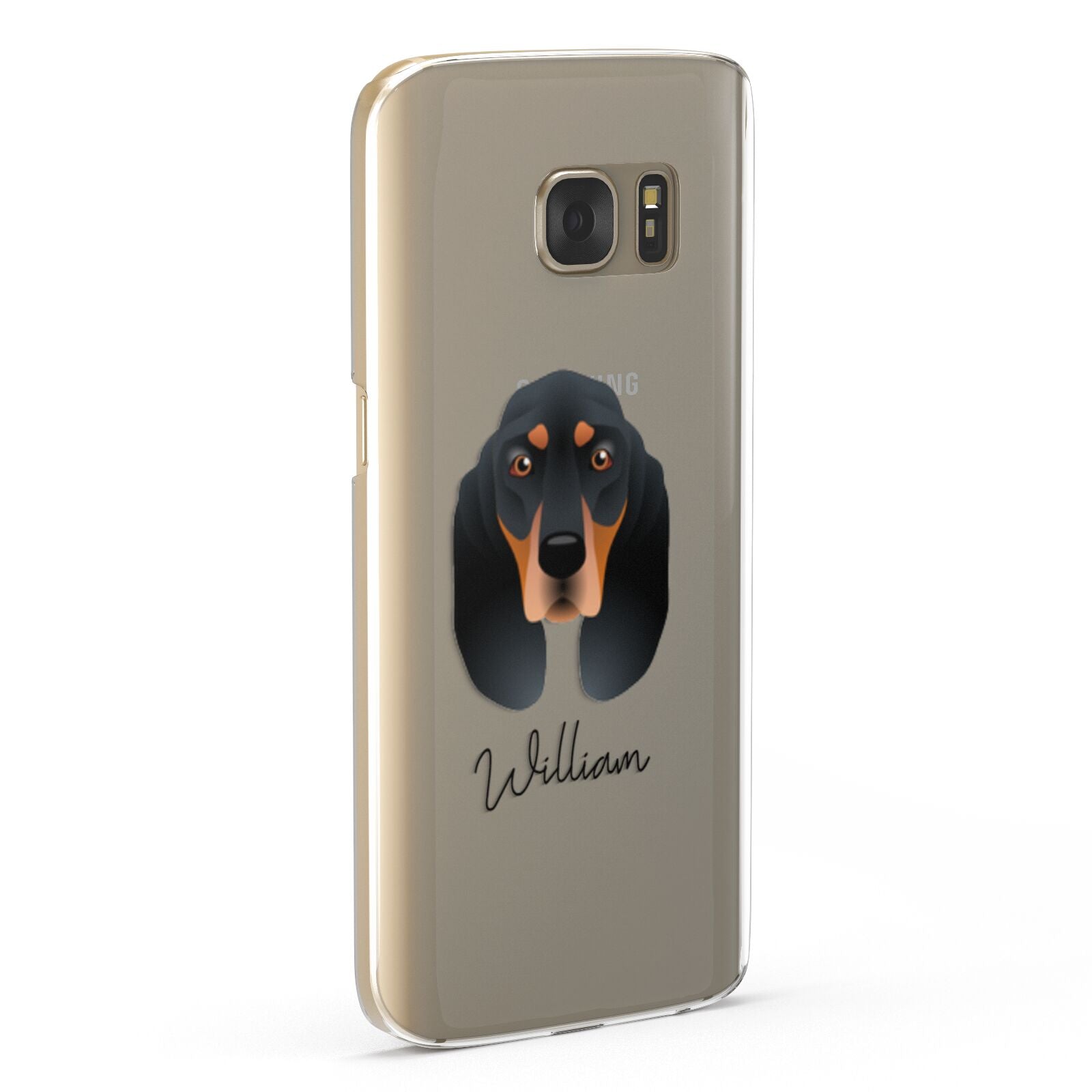 Black and Tan Coonhound Personalised Samsung Galaxy Case Fourty Five Degrees