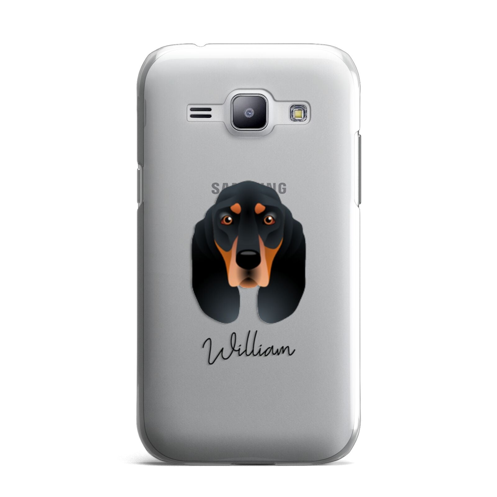 Black and Tan Coonhound Personalised Samsung Galaxy J1 2015 Case
