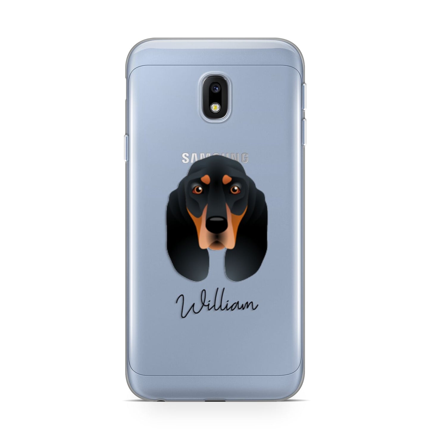 Black and Tan Coonhound Personalised Samsung Galaxy J3 2017 Case