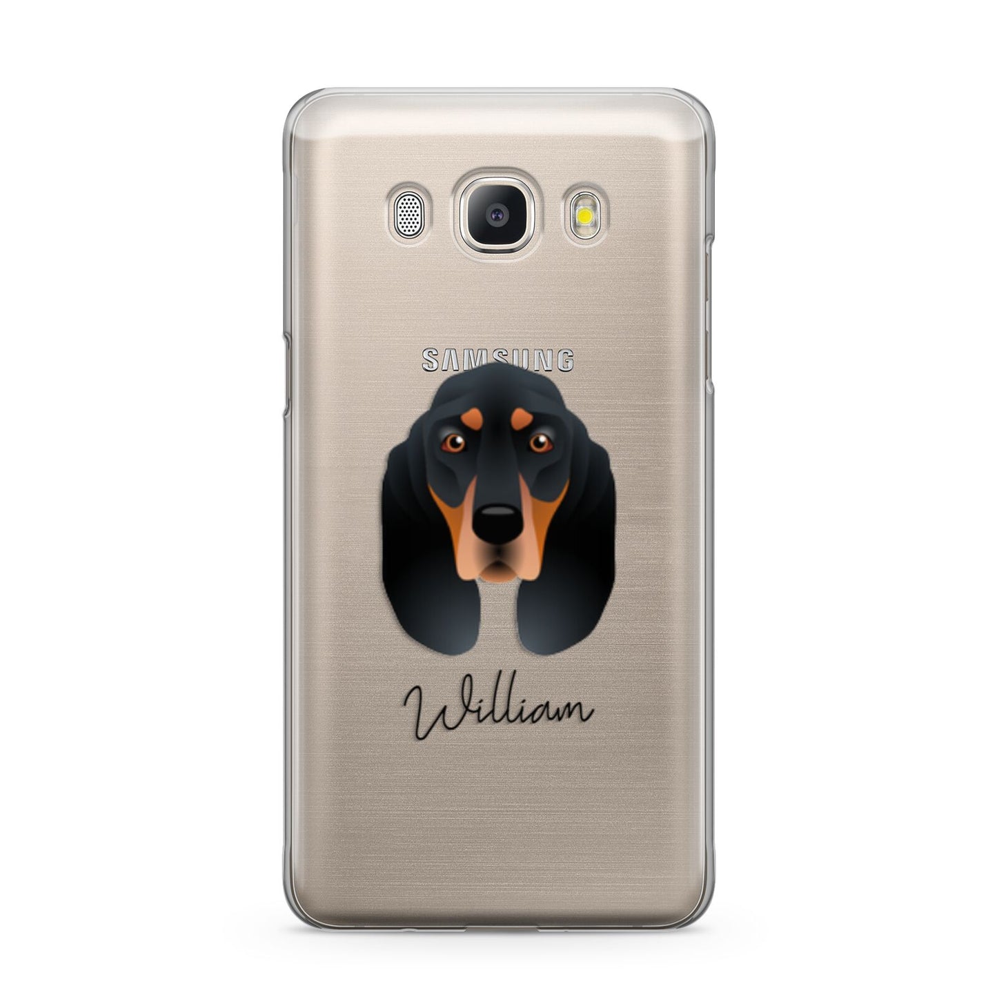 Black and Tan Coonhound Personalised Samsung Galaxy J5 2016 Case