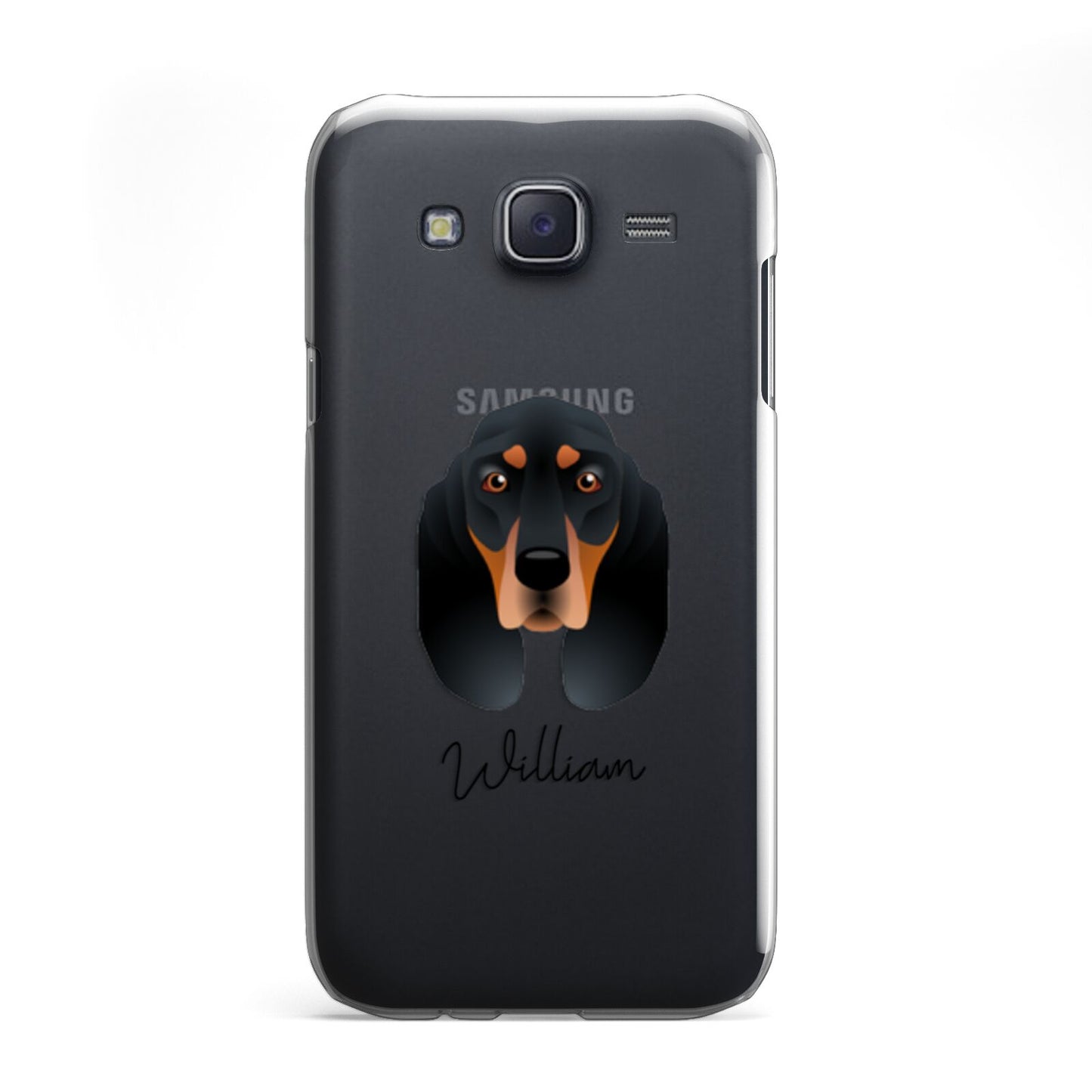 Black and Tan Coonhound Personalised Samsung Galaxy J5 Case