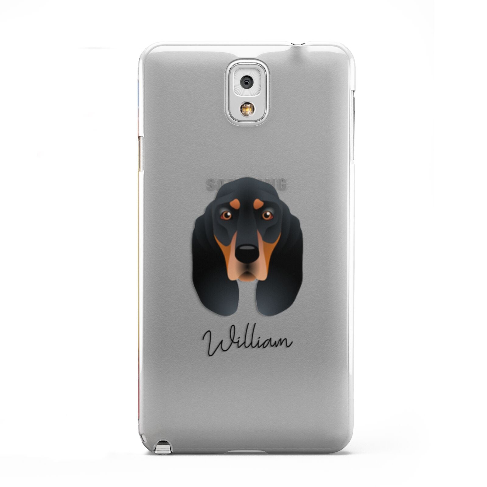 Black and Tan Coonhound Personalised Samsung Galaxy Note 3 Case