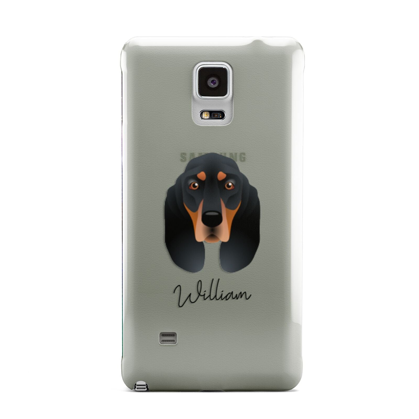 Black and Tan Coonhound Personalised Samsung Galaxy Note 4 Case