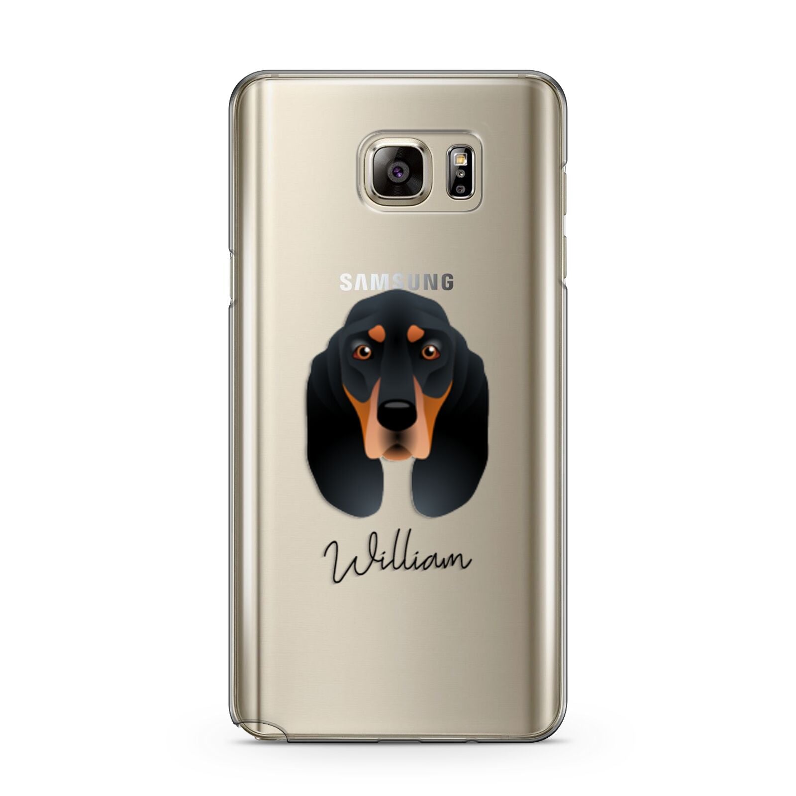 Black and Tan Coonhound Personalised Samsung Galaxy Note 5 Case