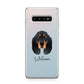 Black and Tan Coonhound Personalised Samsung Galaxy S10 Plus Case