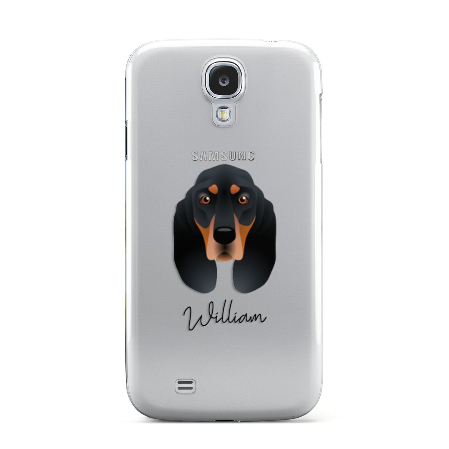 Black and Tan Coonhound Personalised Samsung Galaxy S4 Case