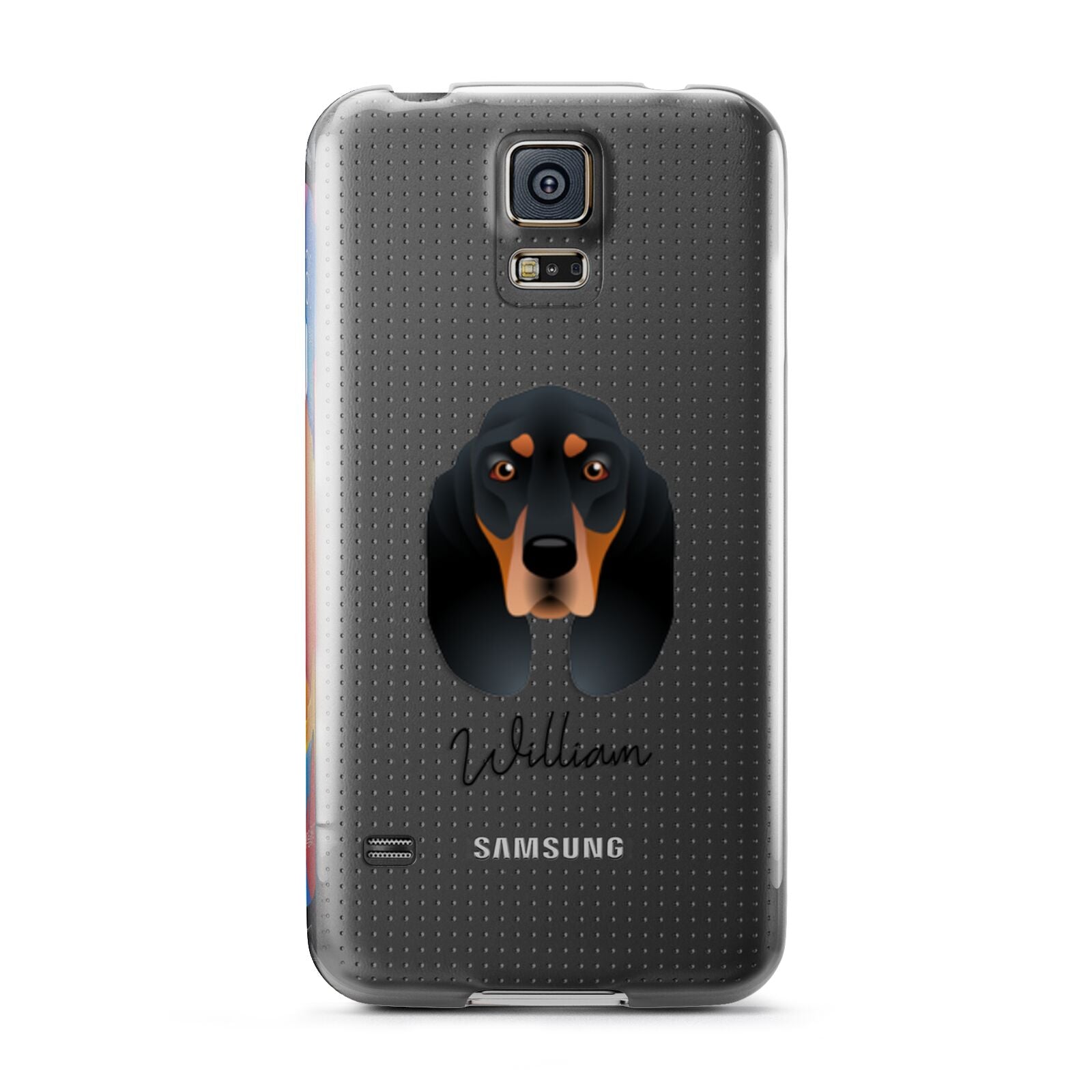 Black and Tan Coonhound Personalised Samsung Galaxy S5 Case