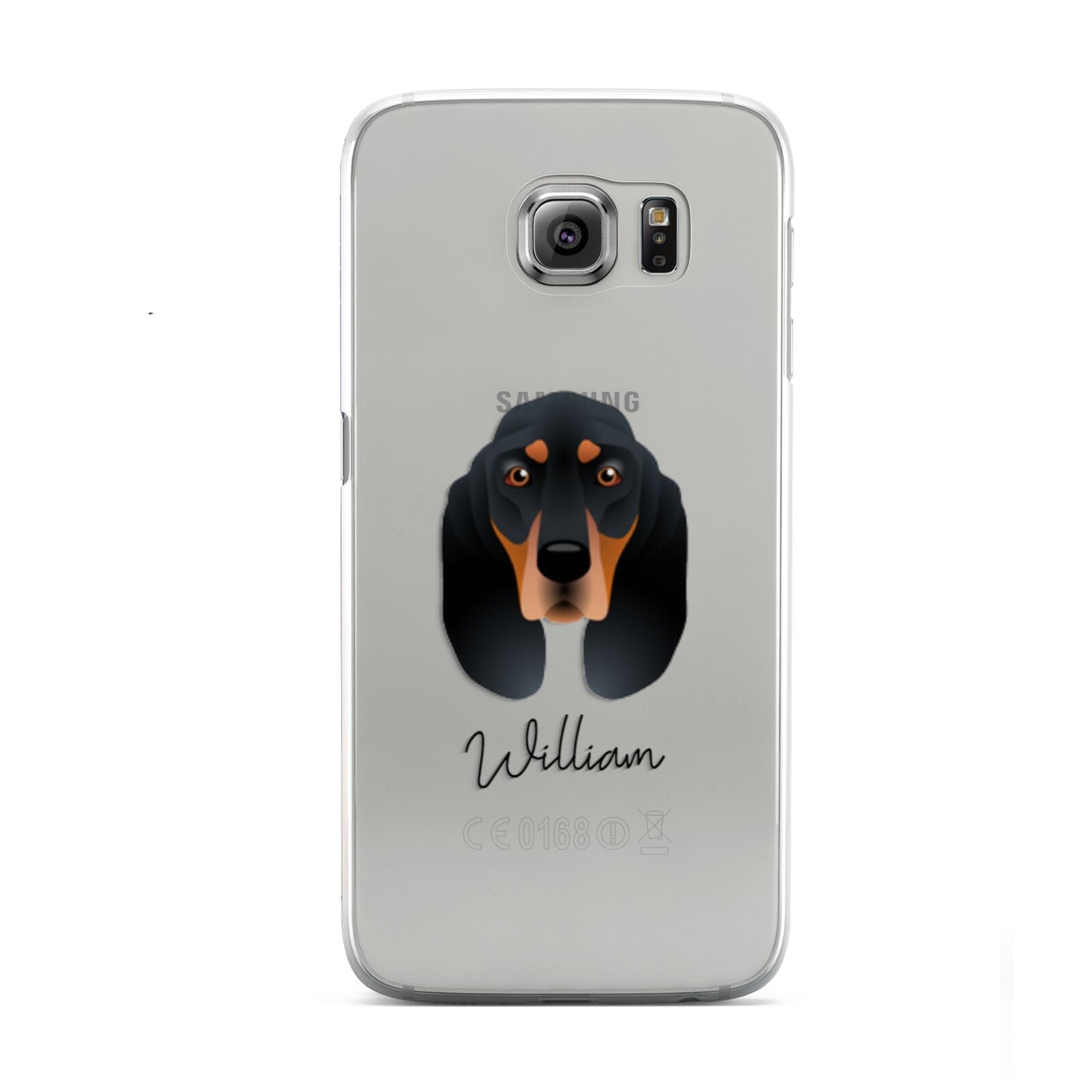 Black and Tan Coonhound Personalised Samsung Galaxy S6 Case