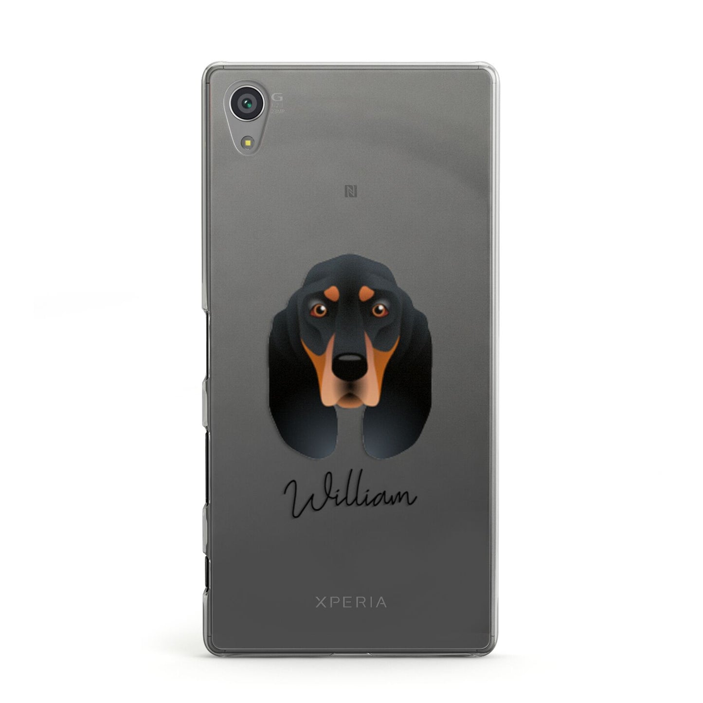 Black and Tan Coonhound Personalised Sony Xperia Case