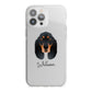 Black and Tan Coonhound Personalised iPhone 13 Pro Max TPU Impact Case with White Edges