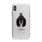 Black and Tan Coonhound Personalised iPhone X Bumper Case on Silver iPhone Alternative Image 1