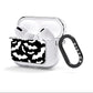 Black and White Bats AirPods Clear Case 3rd Gen Side Image