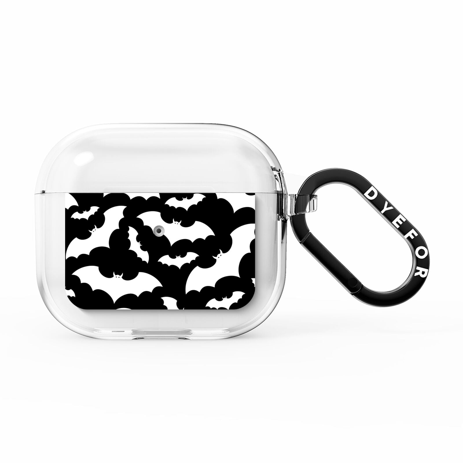 Black and White Bats AirPods Clear Case 3rd Gen