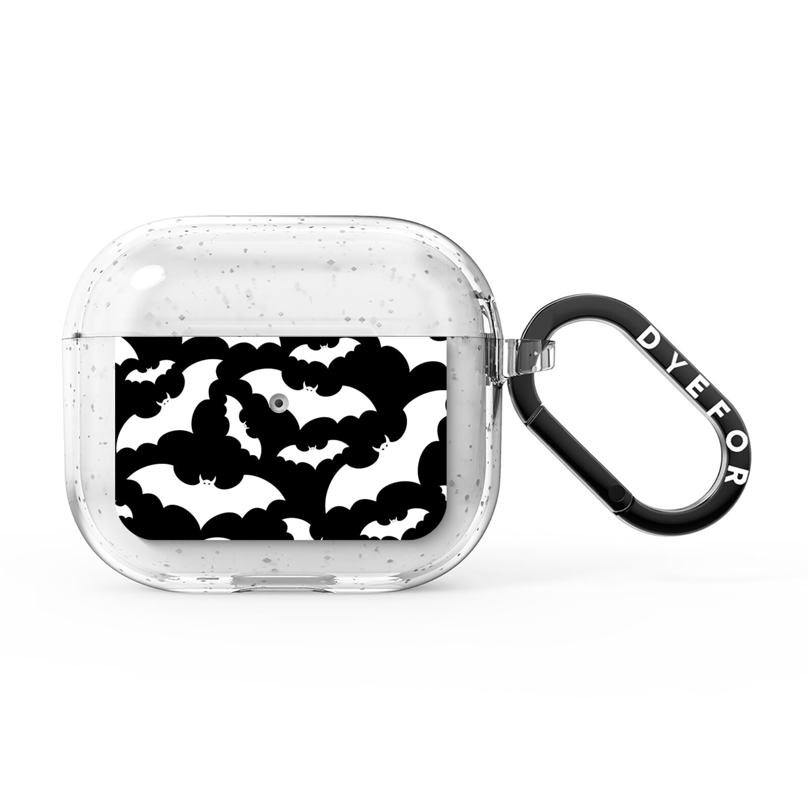 Black and White Bats AirPods Glitter Case 3rd Gen