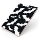 Black and White Bats Apple iPad Case on Rose Gold iPad Side View