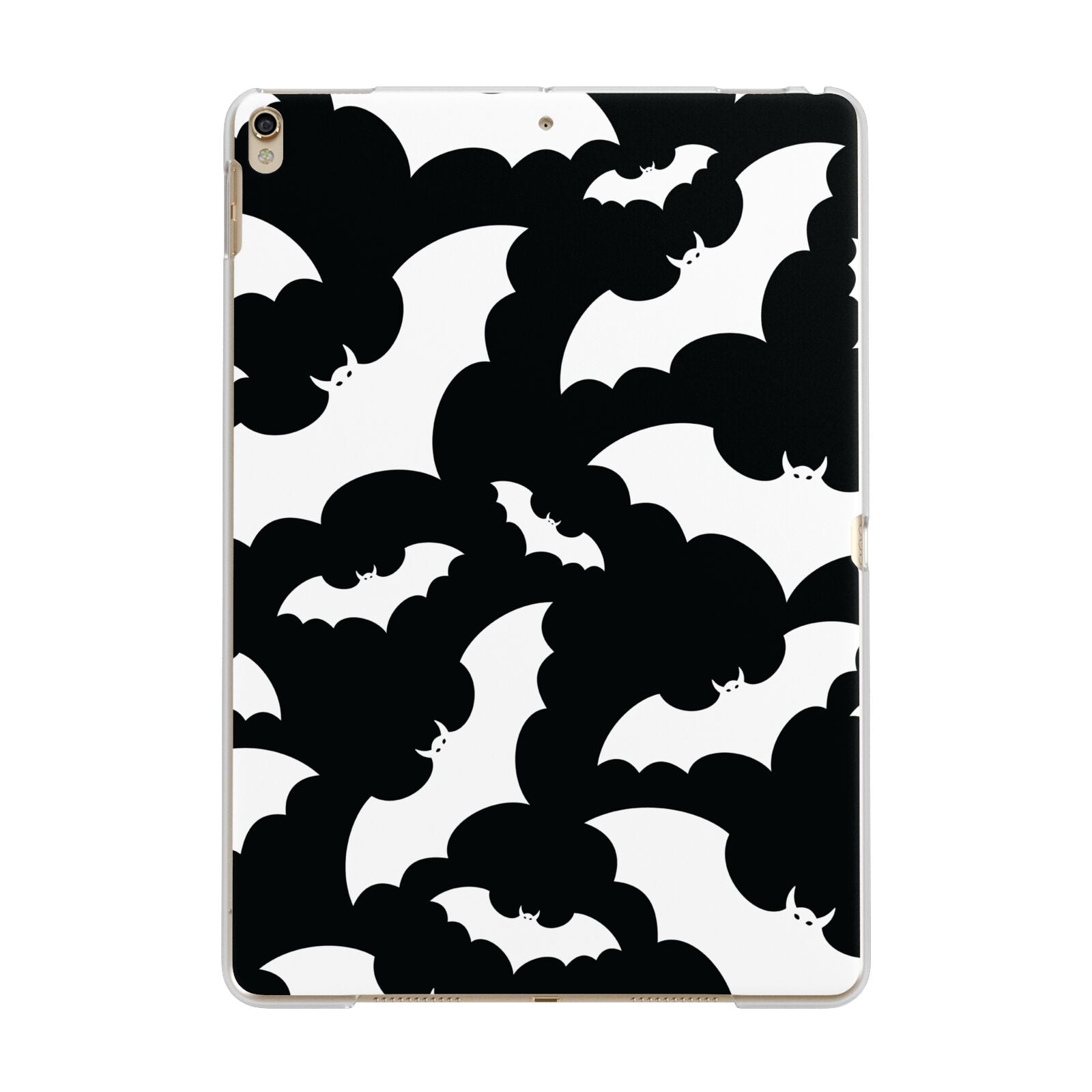 Black and White Bats Apple iPad Gold Case