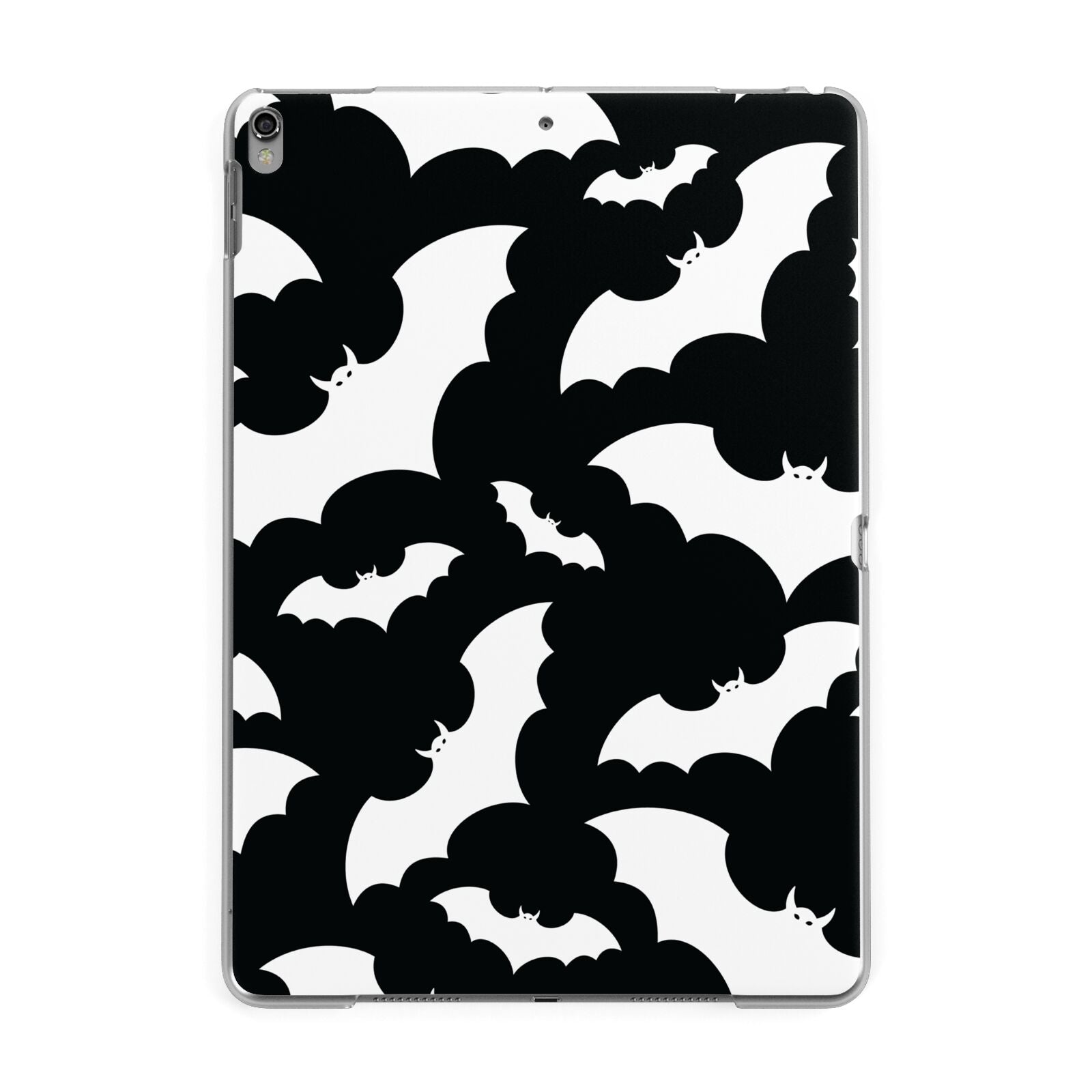 Black and White Bats Apple iPad Grey Case