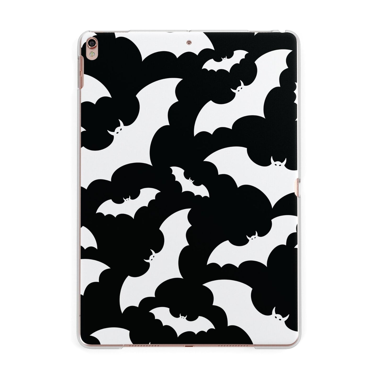 Black and White Bats Apple iPad Rose Gold Case