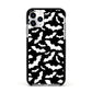 Black and White Bats Apple iPhone 11 Pro in Silver with Black Impact Case