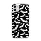 Black and White Bats Apple iPhone 11 in White with Bumper Case