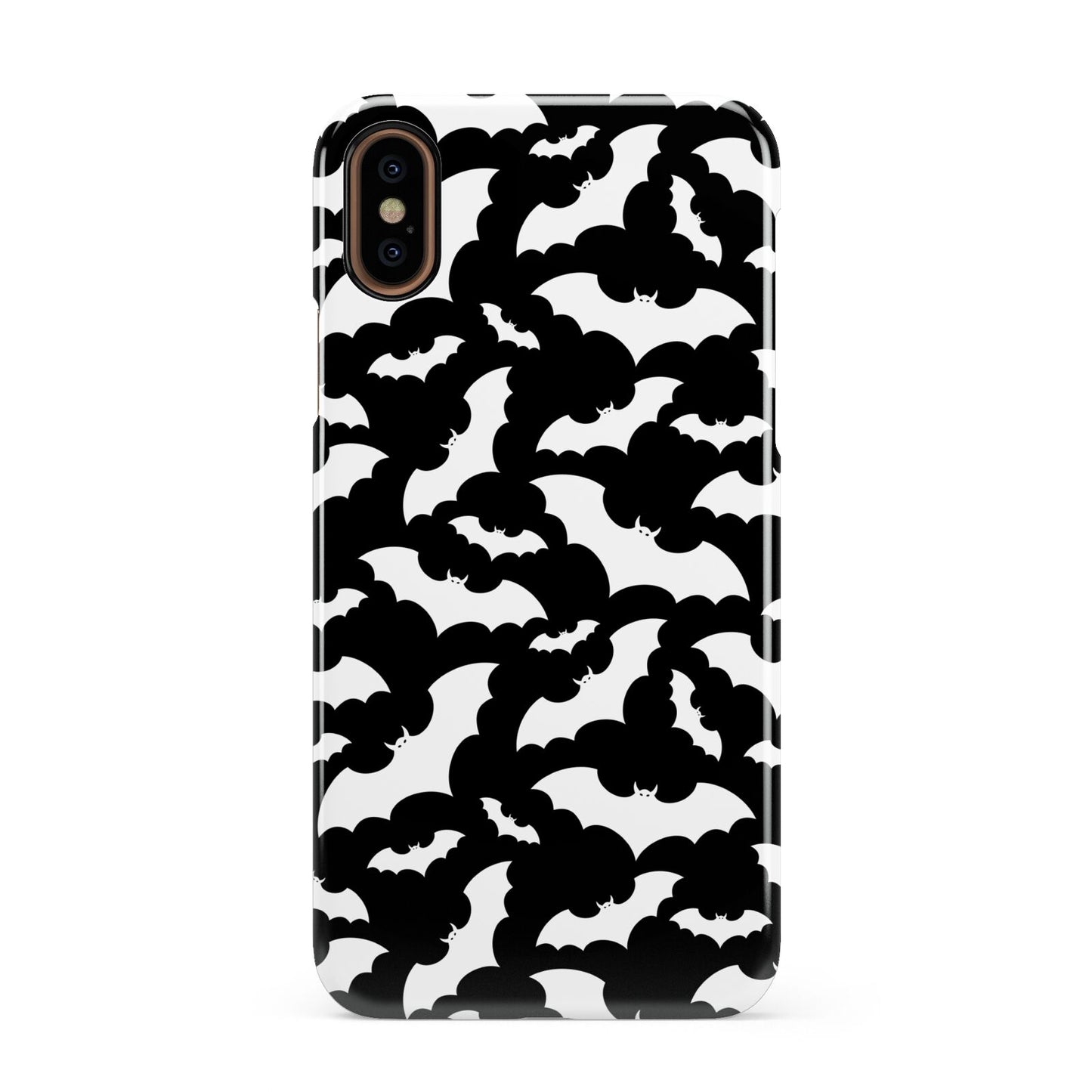 Black and White Bats Apple iPhone XS 3D Snap Case