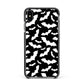 Black and White Bats Apple iPhone Xs Max Impact Case Black Edge on Black Phone