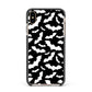Black and White Bats Apple iPhone Xs Max Impact Case Black Edge on Gold Phone