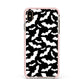 Black and White Bats Apple iPhone Xs Max Impact Case Pink Edge on Gold Phone