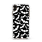 Black and White Bats Apple iPhone Xs Max Impact Case White Edge on Gold Phone