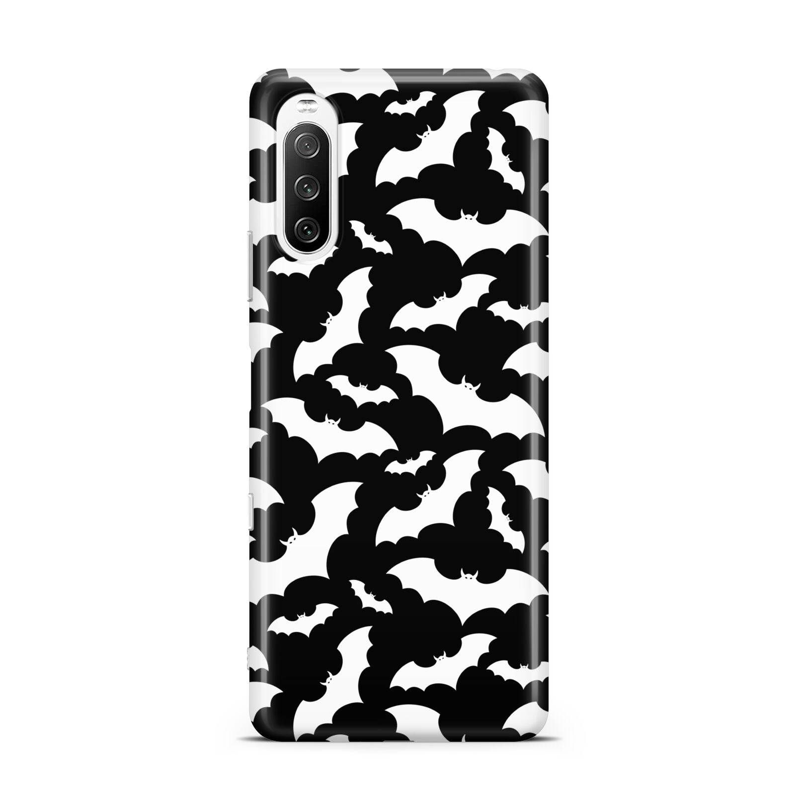 Black and White Bats Sony Xperia 10 III Case