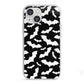 Black and White Bats iPhone 13 Mini TPU Impact Case with White Edges